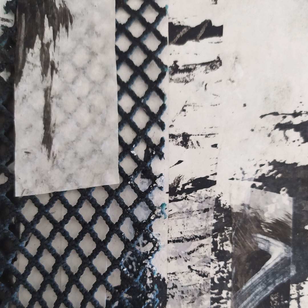 Counting tabs, splashes, anchovy net are all fetaured in Counting the Cormorants no. 8 artwork